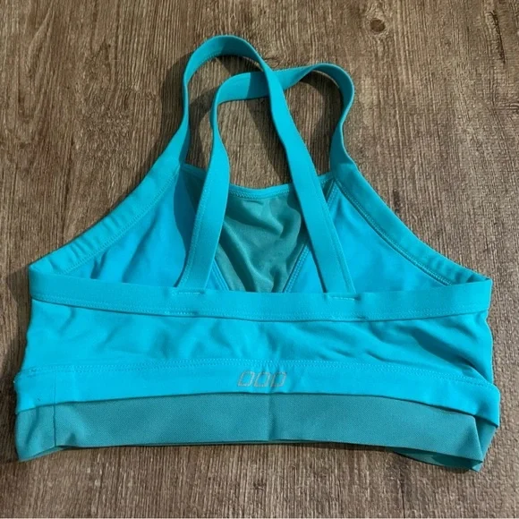 Lorna Jane Turquoise High Neck Sports Bra Size Small - Picture 2 of 3